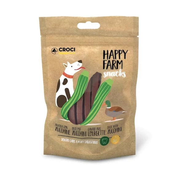 Croci HAPPY FARM DUCK/ZUCCHINI (kacsa/cukkini jutalomfalat) 80g