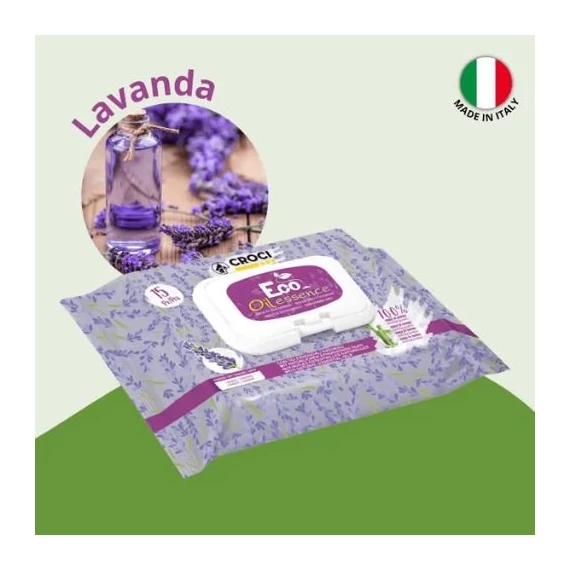 ECO BAMBOO WIPES - öko lebomló levendulás törlőkendő 20x30 cm - 15 db