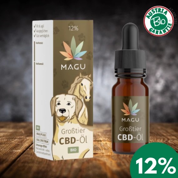 Magu CBD Olaj kutyáknak 30 kg felett, 12%, BIO, Magu CBD 10ml