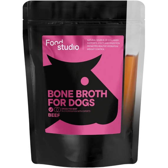 Food Studio fűvel táplált marha csontleves kutyáknak 230ml