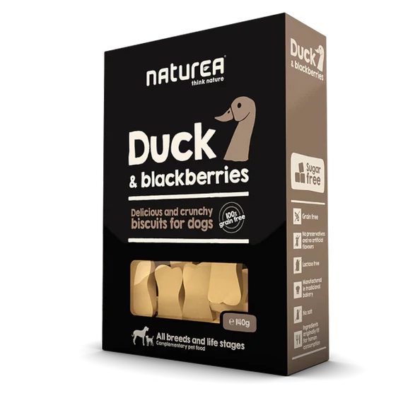 Naturea Biscuit Kacsahús &amp; Szeder Keksz Kutyáknak