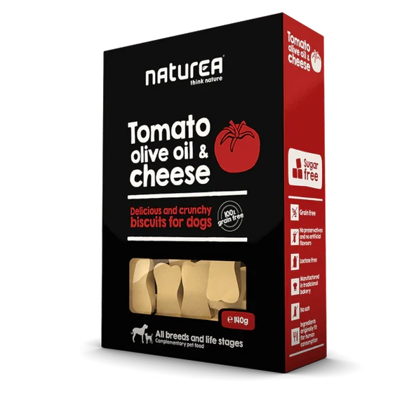 Naturea Biscuit Paradicsomos, Olivaolajos &amp; Sajtos Keksz Kutyáknak