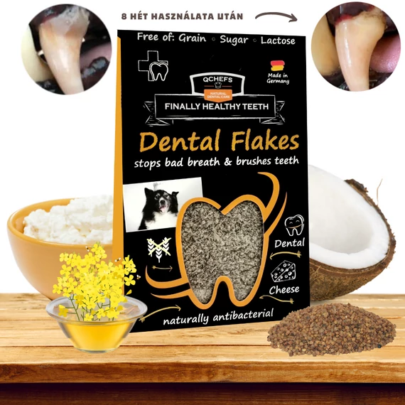 Qchefs Dental Flakes természetes fogtisztító pehely 90g