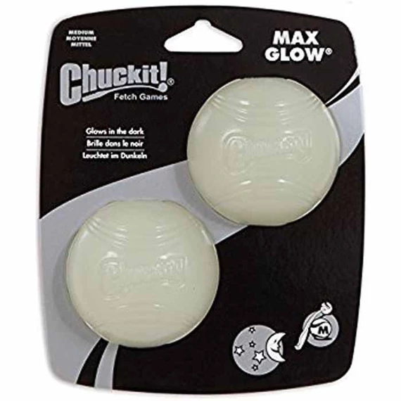 CHUCKIT MAX GLOW FLUORESZKÁLÓ LABDA SZETT M-ES