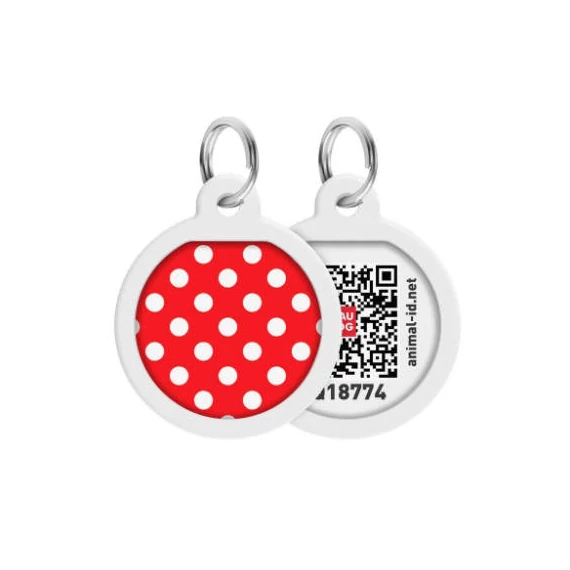 WAUDOG Smart ID QR - biléta (pöttyös minta, QR kód) - Ø25mm