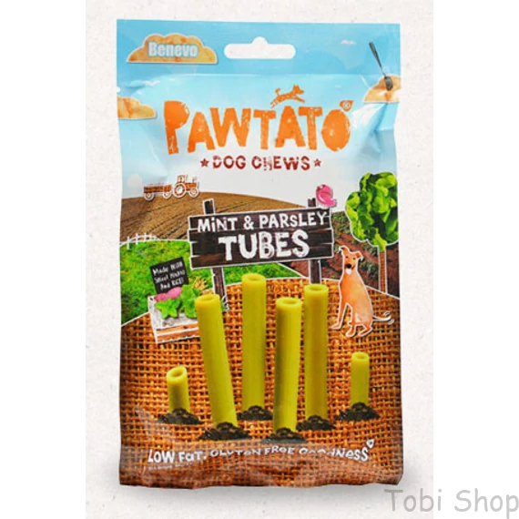 Pawtato Tubes - menta és petrezselyem 90 g