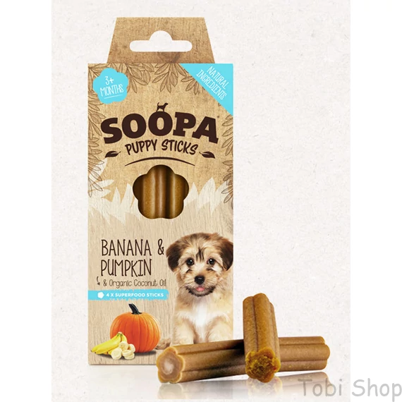 SOOPA Puppy Sticks - banán és sütőtök 100 g