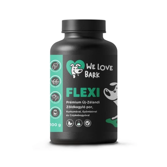 We Love Bark Flexi Újzélandi zöldkagyló kurkumával, gyömbérrel és csipkebogyóval 100g
