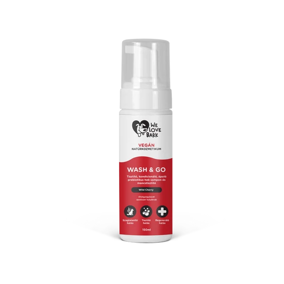We Love Bark Wash&amp;Go szőrtisztító és kondícionáló hab 150 ml