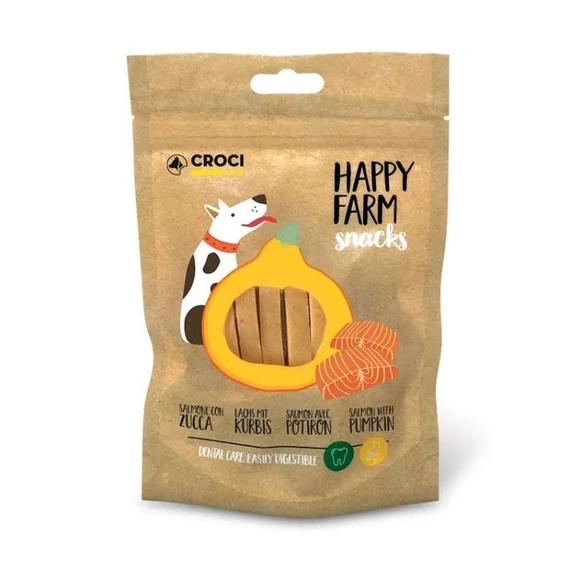 Croci Happy Farm SALMON / PUMPKIN (lazac-sütőtök jutalomfalat) 80G