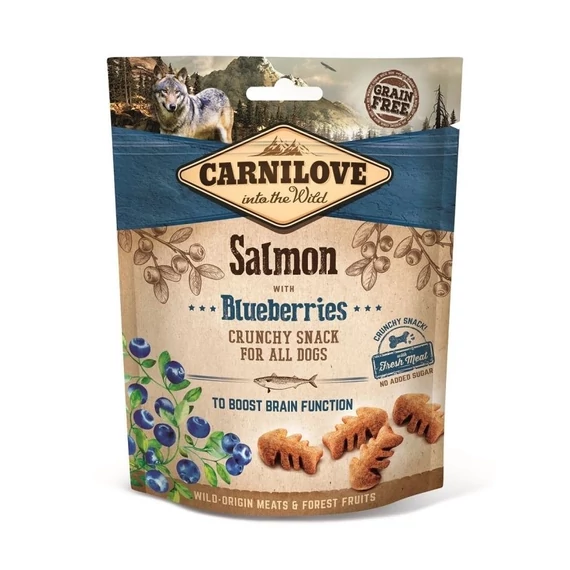 Carnilove Dog Crunchy Snack Salmon with blueberries - Lazac áfonyával 200g