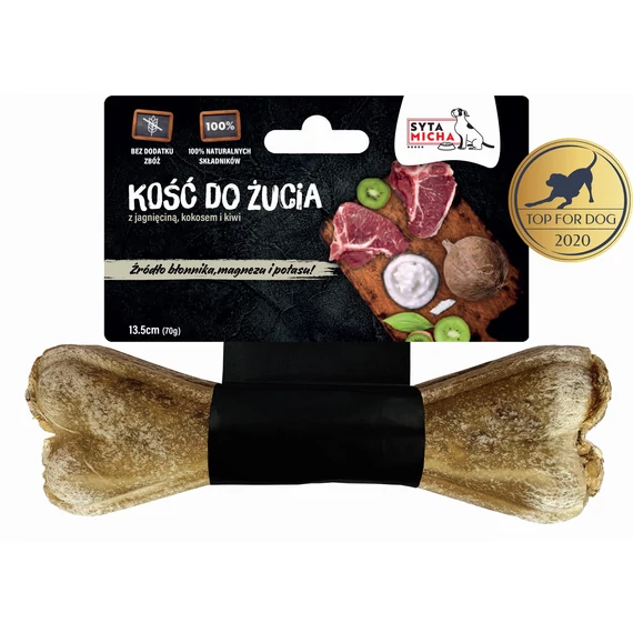 Syta Micha Funkcionális rágócsont kutyának bárányhússal, kivivel és kókusszal 13,5 cm