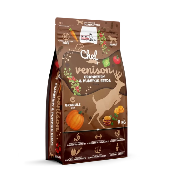 Syta Micha Száraztáp szarvashússal, áfonyával és tökmaggal 9 kg