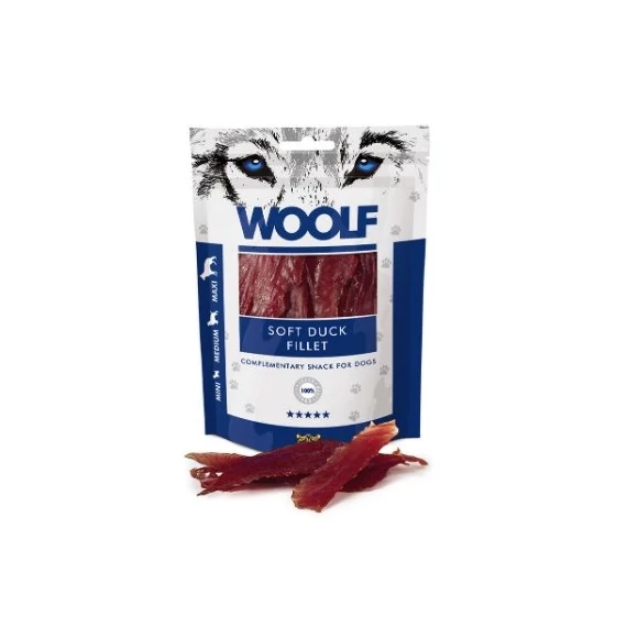 Woolf Soft Duck Jerky Fillet puha kacsahús filé jutalomfalat 100g
