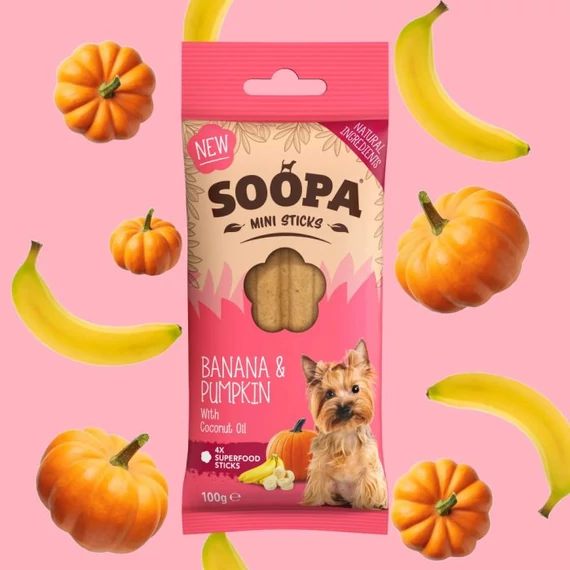 SOOPA Mini Sticks - Banán és sütőtök 100g
