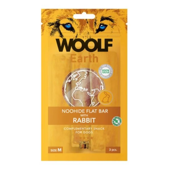 Woolf Earth S RABBIT Noohide 90g Kollagénes Rúd Nyúlhús Jutalomfalat