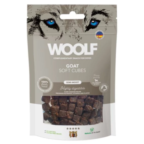 Woolf Főtt Kecskehús Kocka 100g Monoprotein