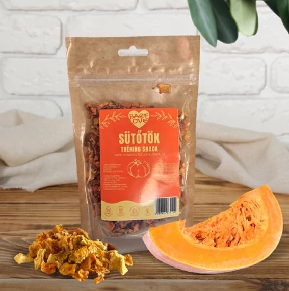100% Sütőtök tréning jutalomfalat kutyáknak 100 g, BARF LOVE
