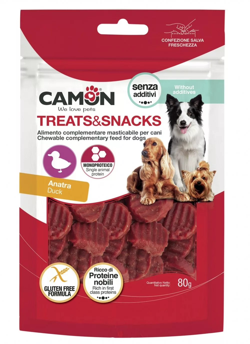 Camon Monetine grillezett monoproteines gluténmentes kacsás snack 80 g