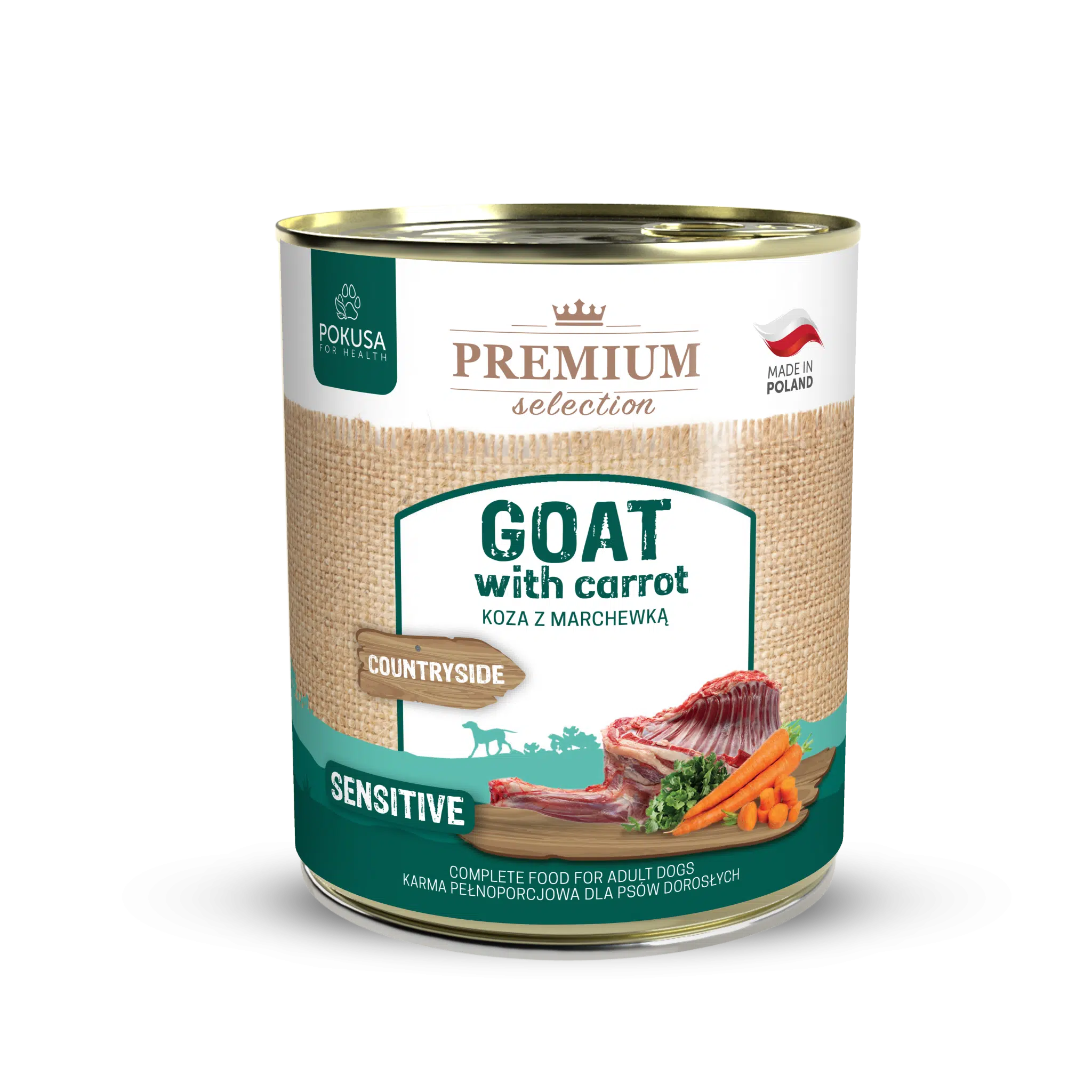 Pokusa Premium Selection nedves eledel - kecske és répa 800g