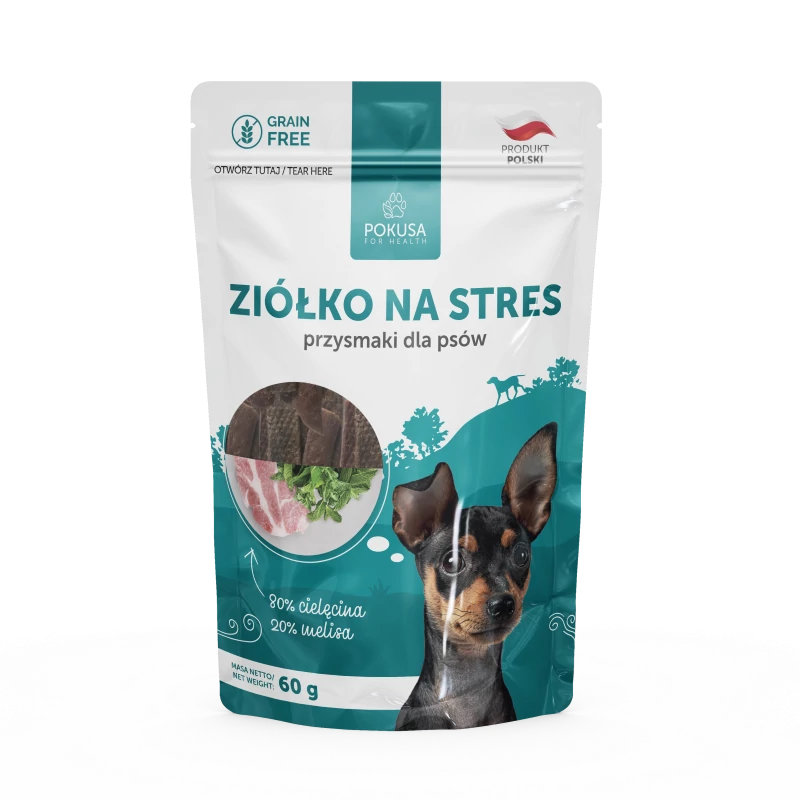 POKUSA NATURAL SNACKS - NO STRESS húscsíkok borjúval és citromfűvel  60 g