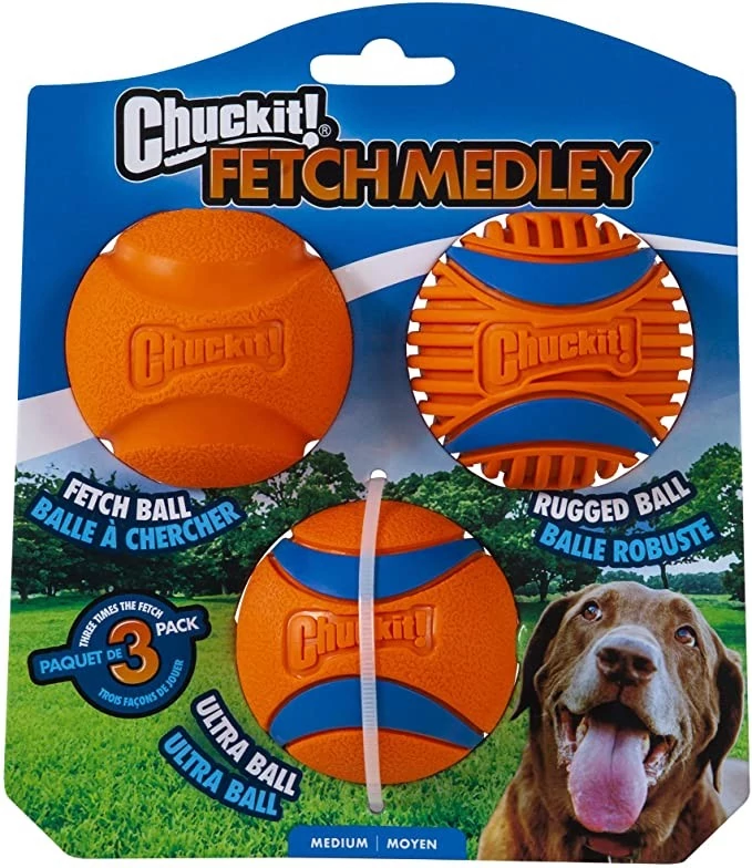 CHUCKIT Fetch Medley Pakk 3 (M)