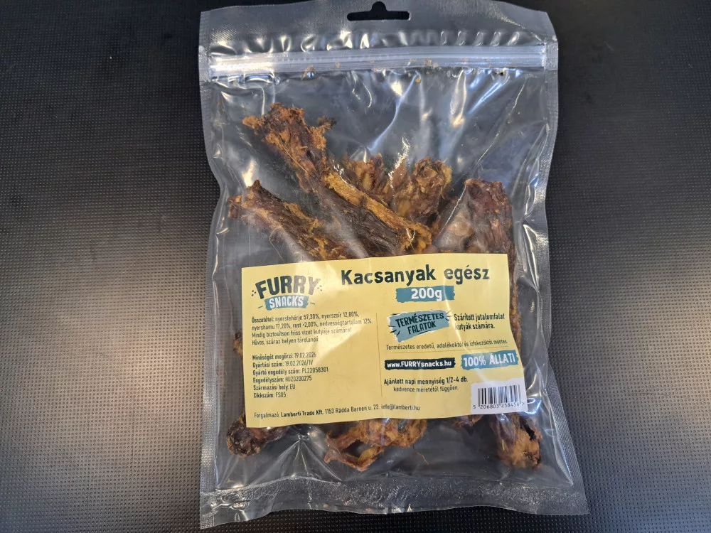 Furry Snacks Kacsanyak egész 200g