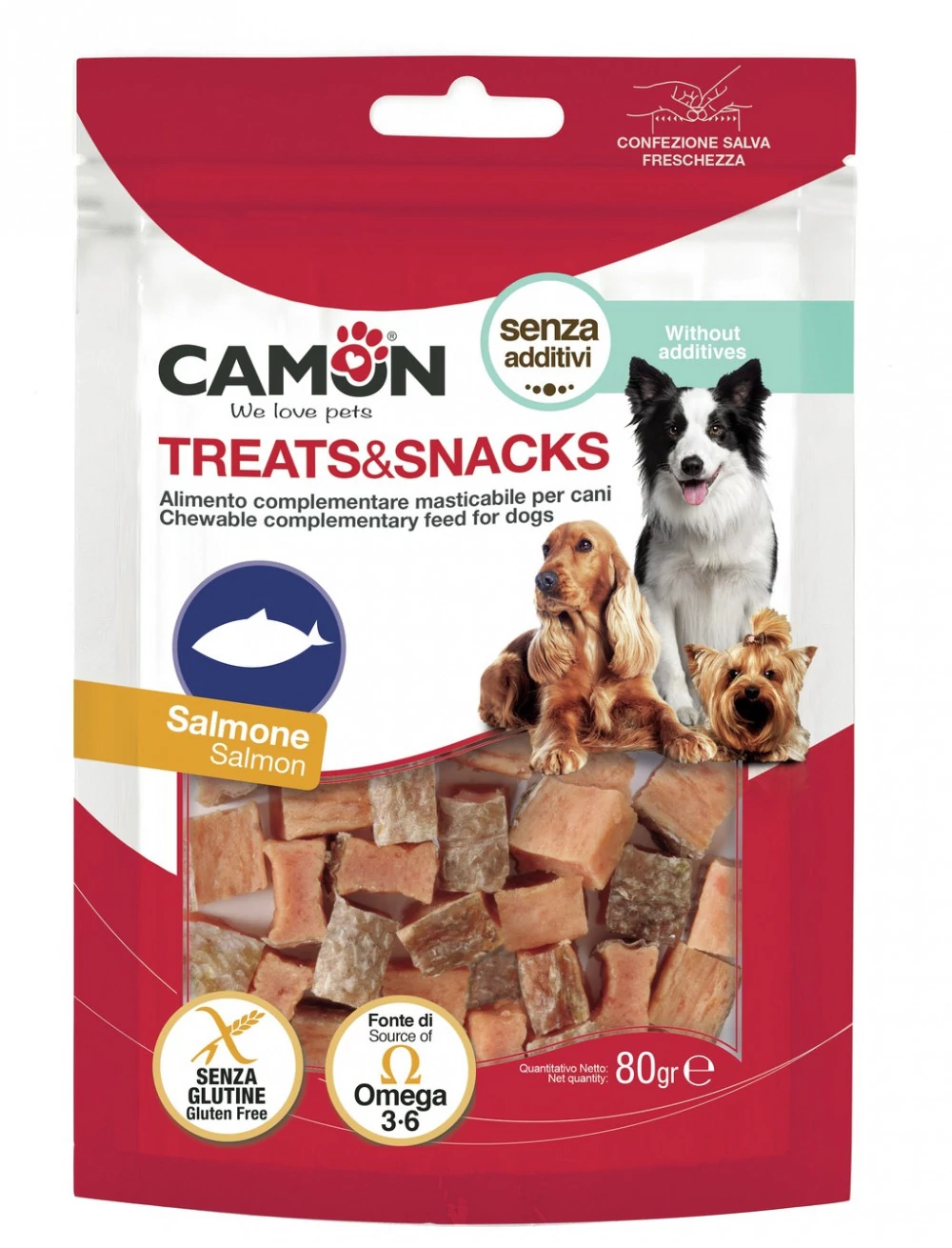 Camon ízletes lazacos kockák 80g