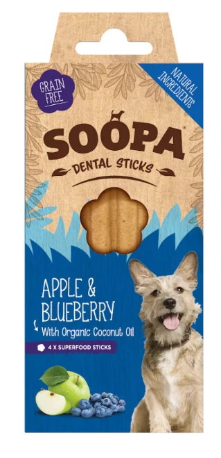 SOOPA Dental Sticks - alma és áfonya 100 g