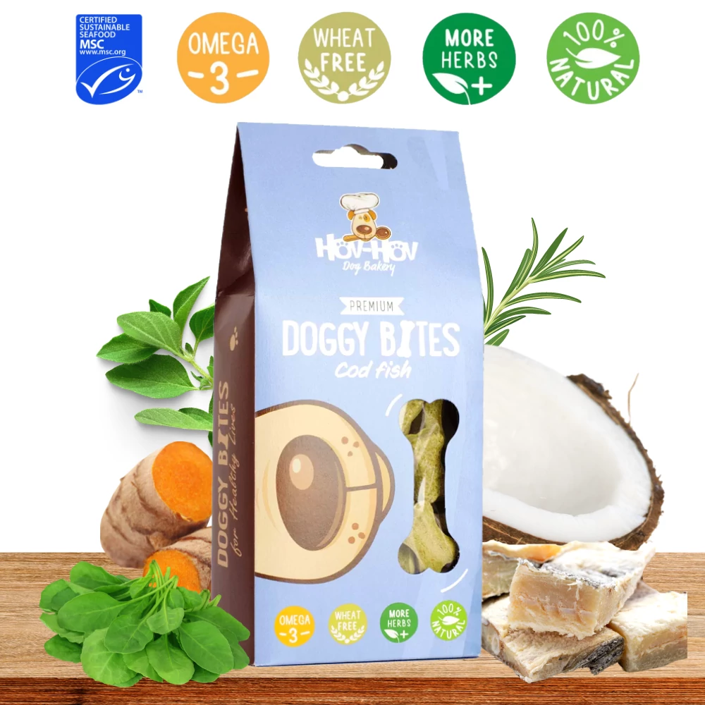 Hov-Hov Tőkehalas kutyakeksz 100 g 