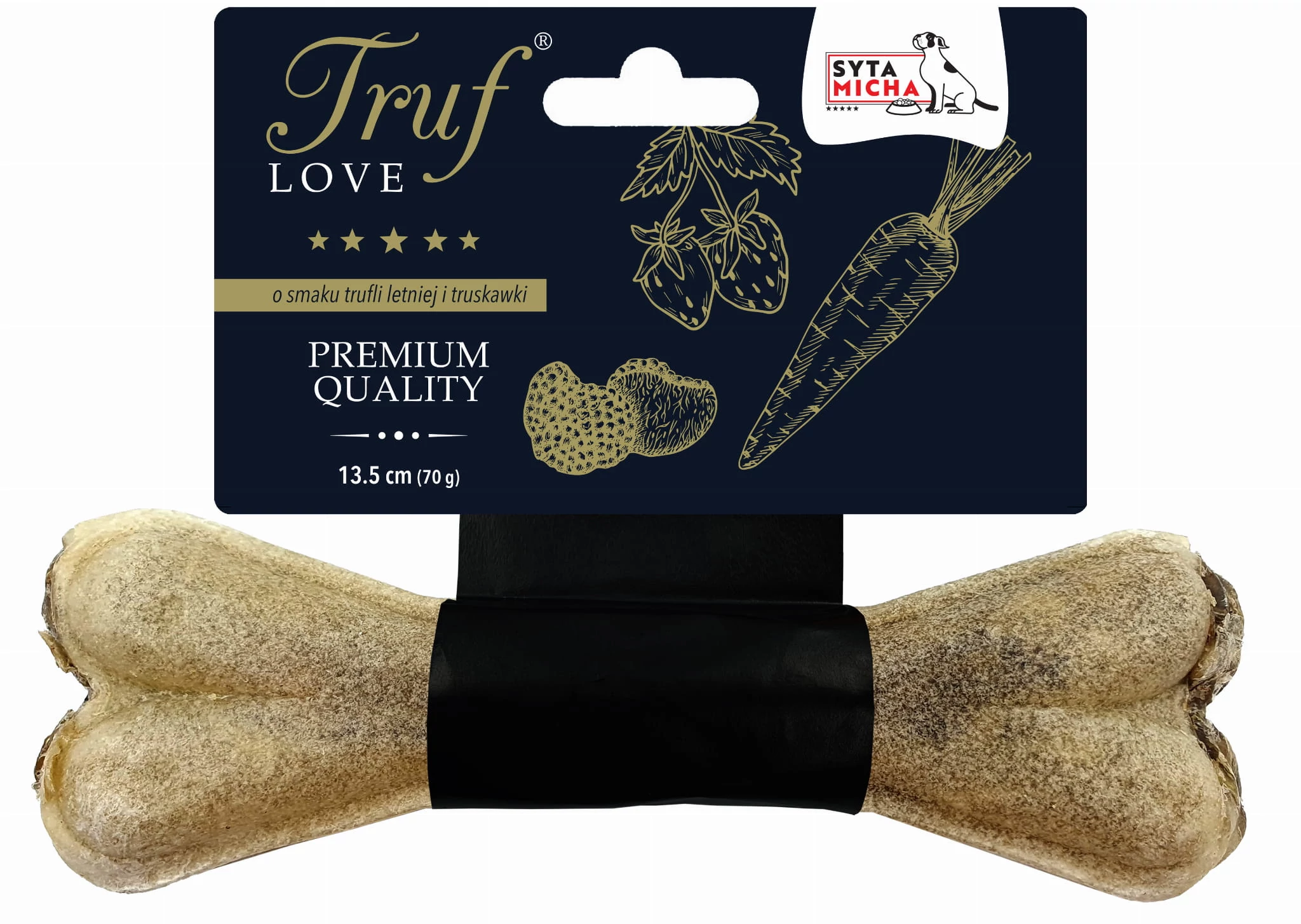 Syta Micha Rágócsont kutyának TrufLOVE nyári szarvasgomba és eper 13,5cm