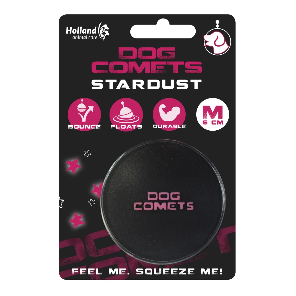 Dog Comets Stardust Black/Pink M labda 6cm
