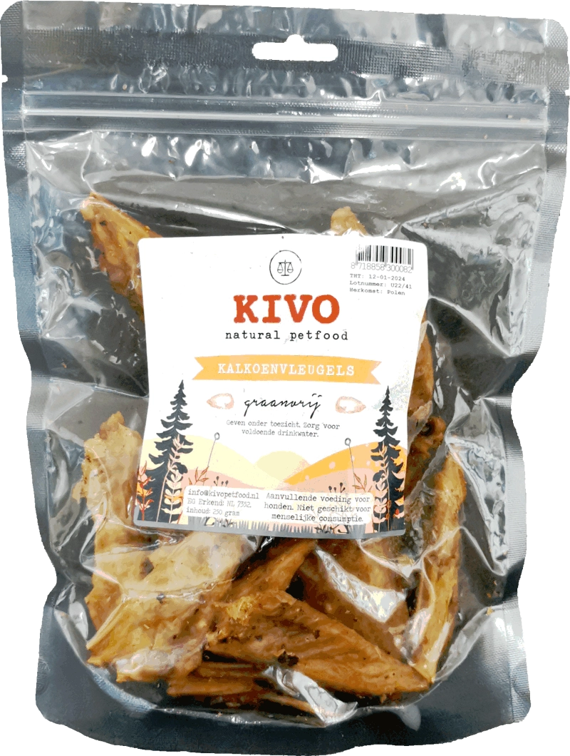 KIVO Szárított Pulykaszárnyak 250g