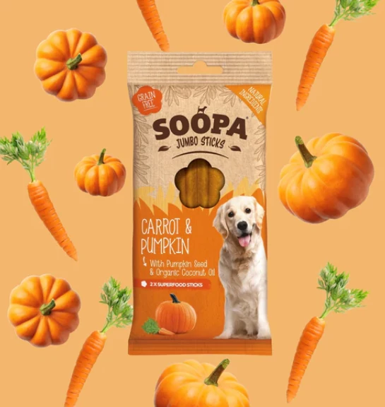 SOOPA Dental Jumbo Sticks - Sárgarépa és Sütőtök - 170g lejárat 2025.10.06