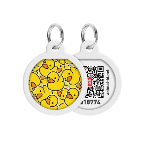 WAUDOG Smart ID QR - biléta (kacsás minta, QR kód) - Ø25mm