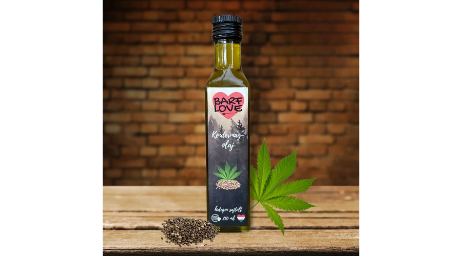 Kendermagolaj kutyáknak és macskáknak - hidegen sajtolt, 250 ml, BARF LOVE