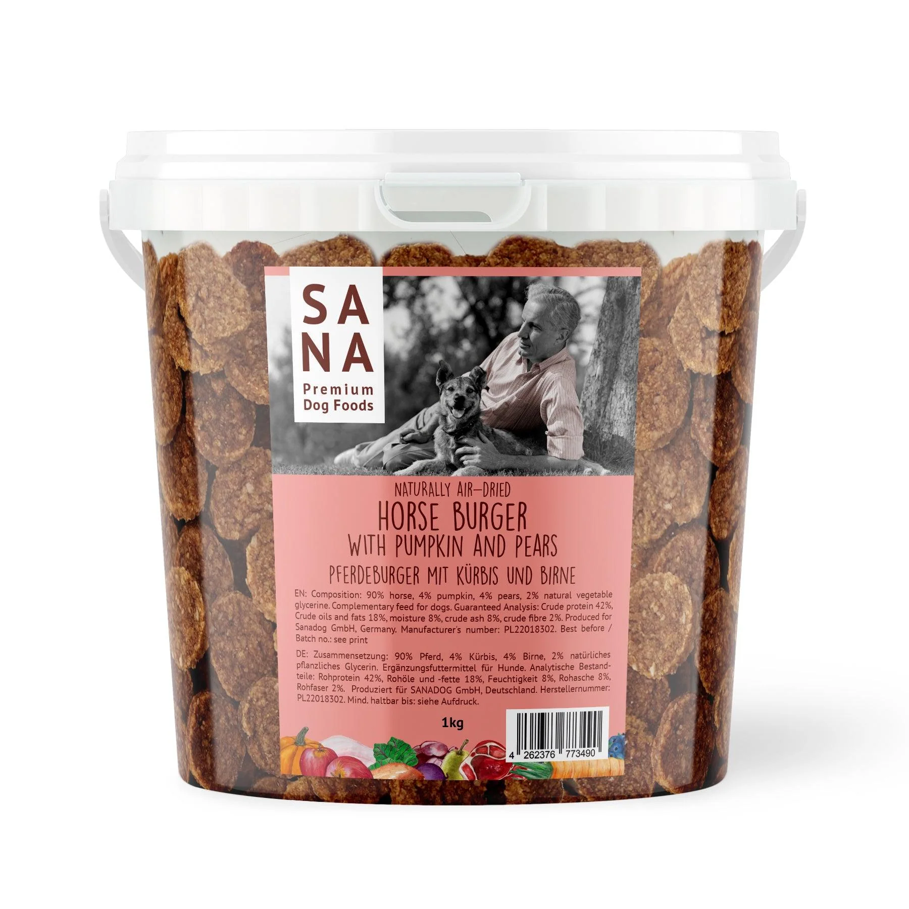SANA sütőtökös-körtés lóhús burgerek (1 kg)