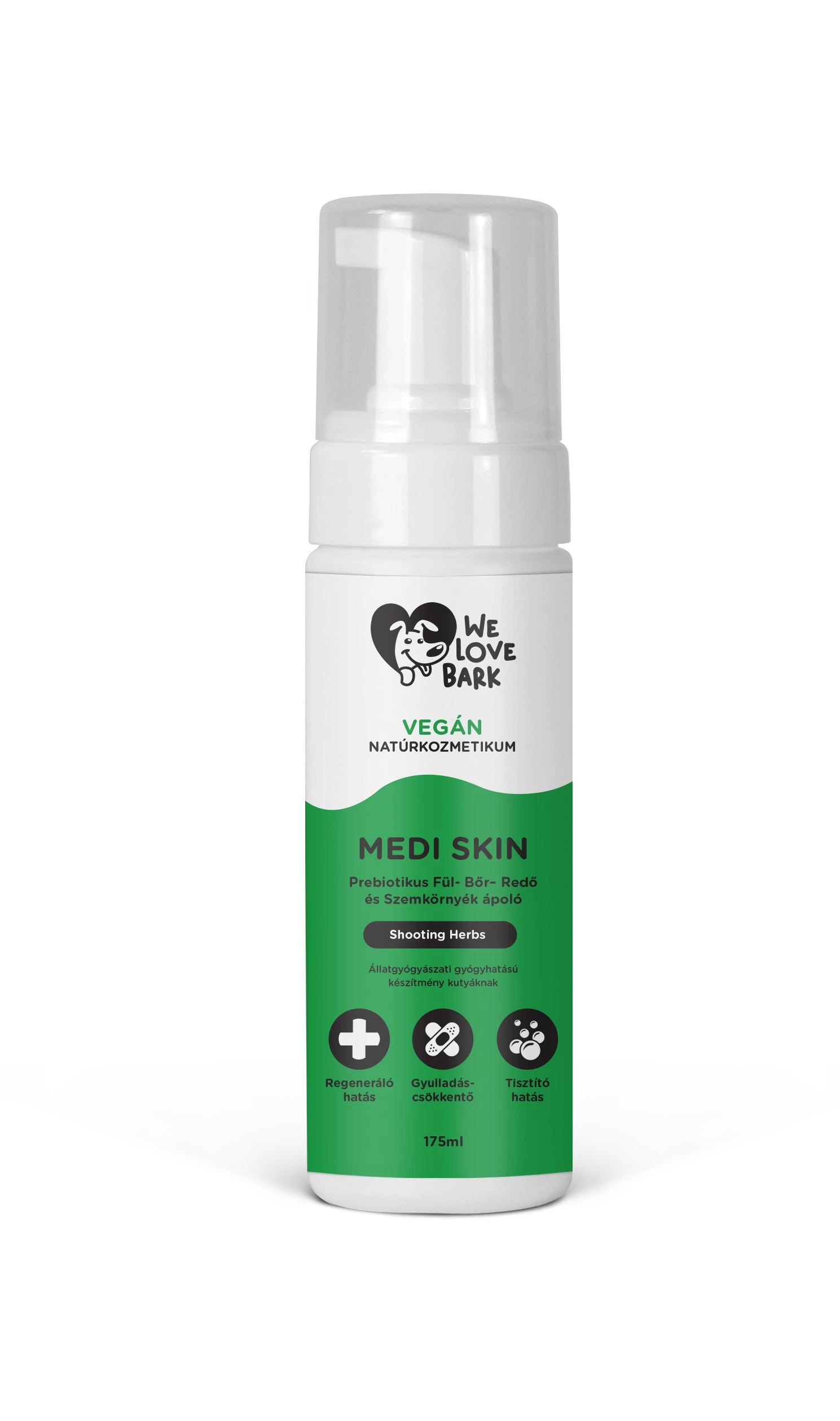 We Love Bark Medi Skin prebiotikus fül,bőr,redő és szemkörnyékápoló hab 175 ml