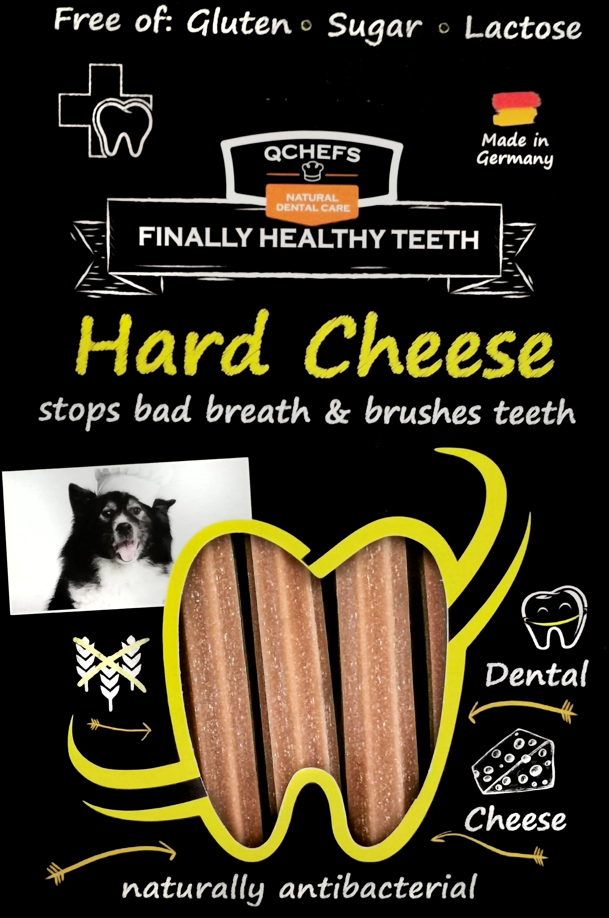 Qchefs Hard Cheese természetes fogtisztító stick 100g