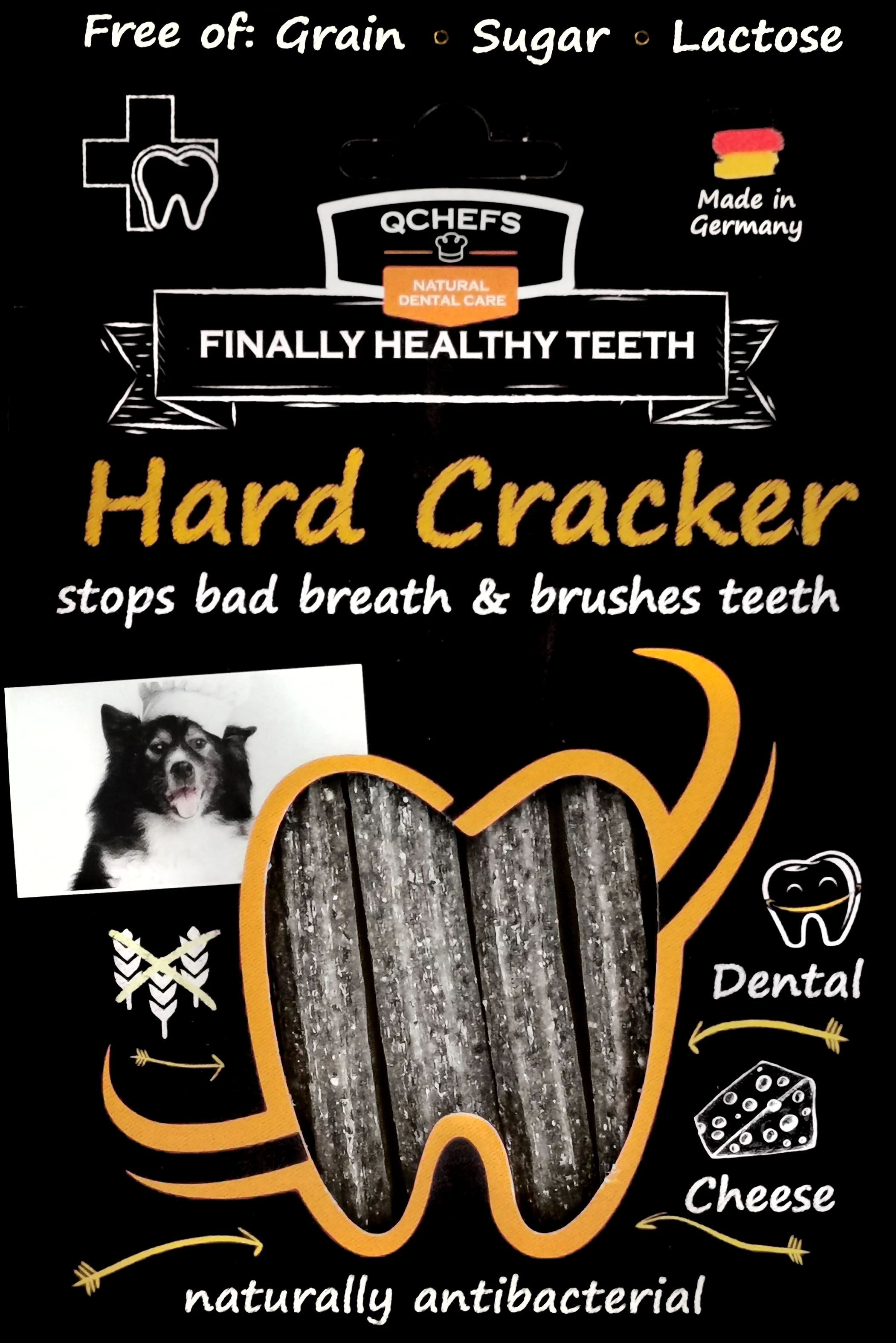 Qchefs Hard Cracker természetes fogtisztító stick 62g