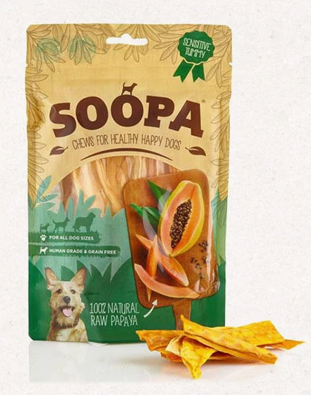 SOOPA NATURAL CHEWS - PAPAJA 85 G lejárat 2025.10.30