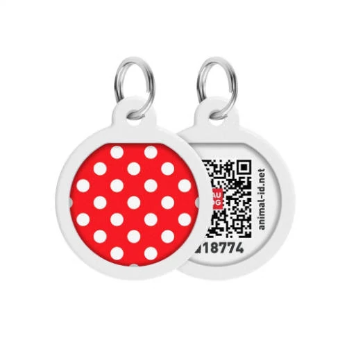 WAUDOG Smart ID QR - biléta (pöttyös minta, QR kód) - Ø25mm