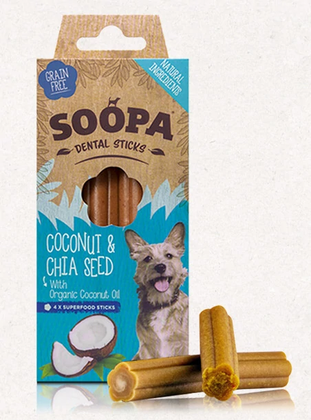 SOOPA Dental Sticks - kókusz és chia mag 100 g