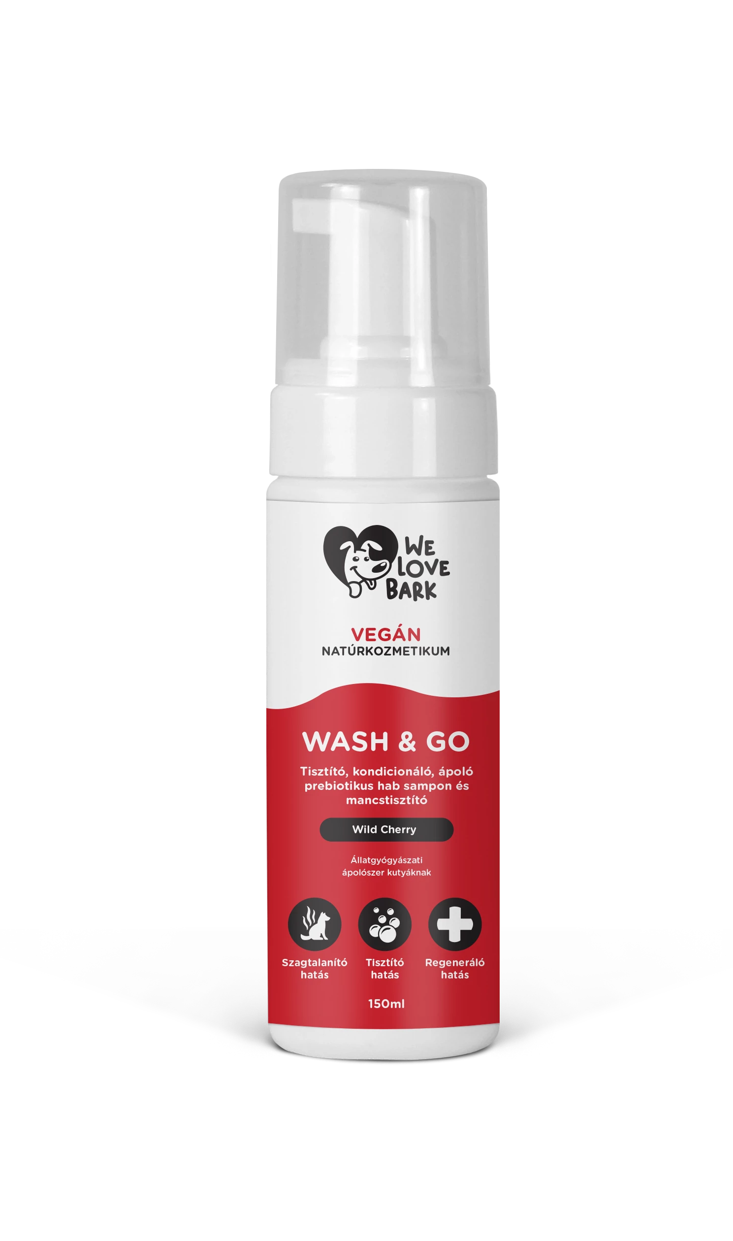 We Love Bark Wash&Go szőrtisztító és kondícionáló hab 150 ml