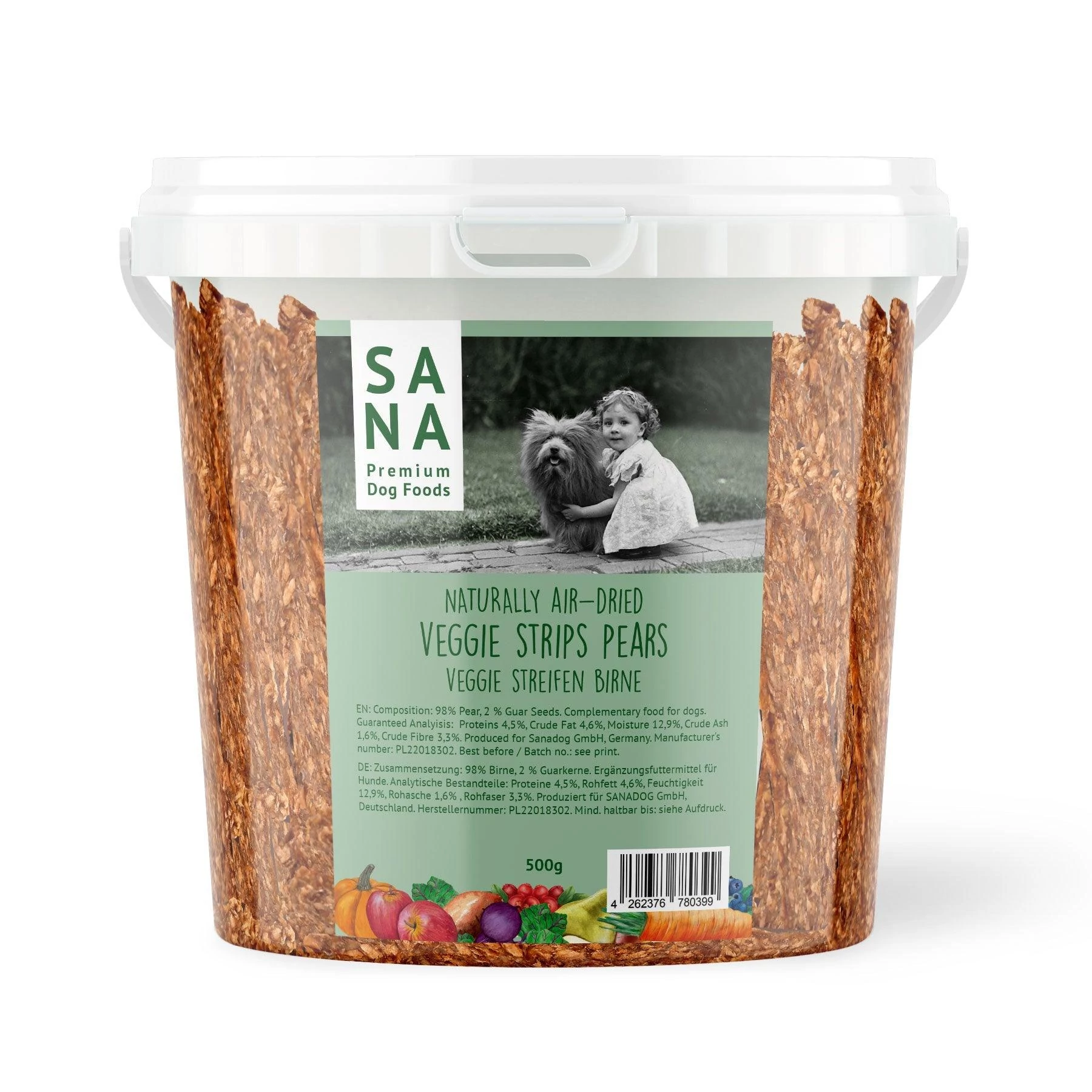 SANA Veggie Strips Körte 500g