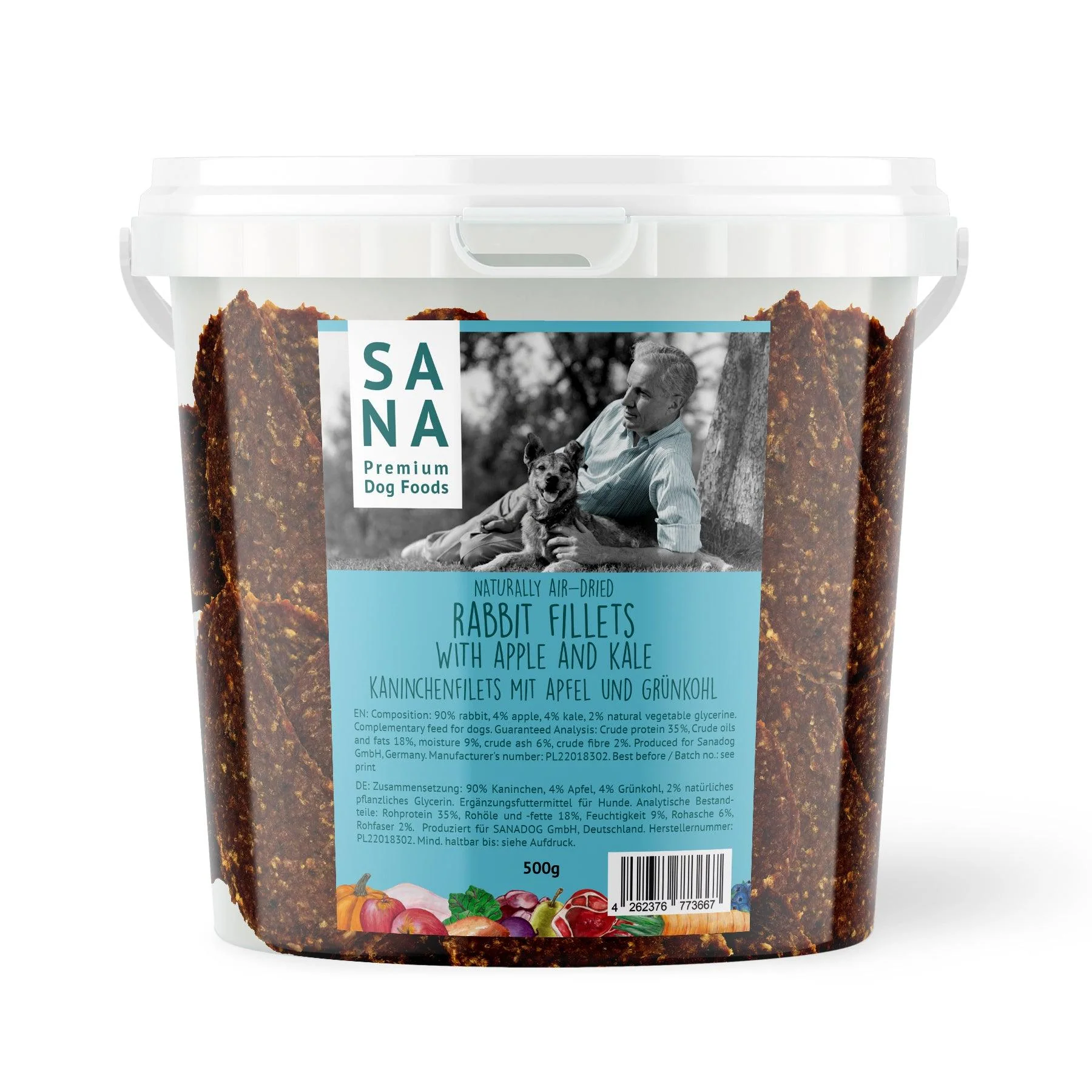 SANA nyúlhús filé almával és kelkáposztával (500g)