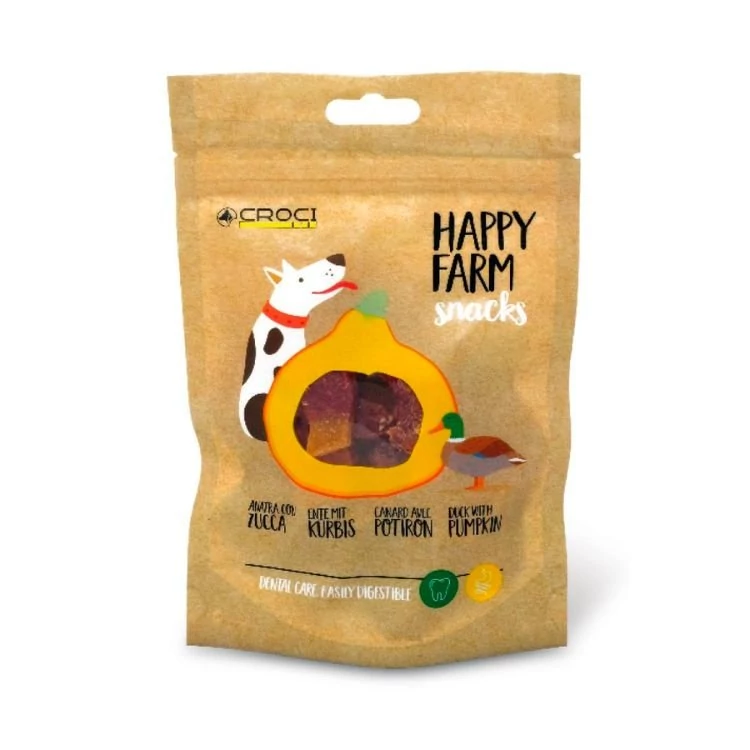 Croci Happy Farm PUMPKIN/DUCK (kacsa - sütőtök chips jutalomfalat) 80G