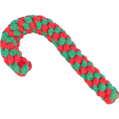Trixie Xmas Candy Cane nyalóka formájú kötéljáték 19cm 