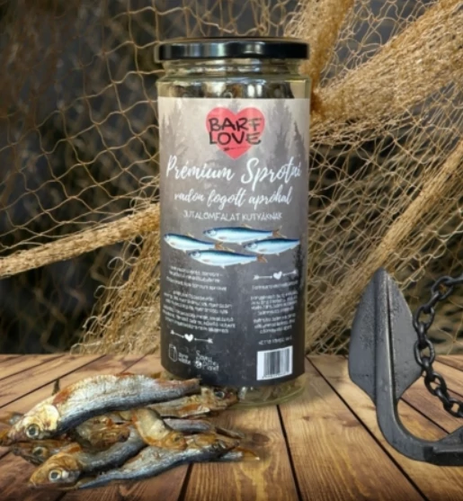Prémium sprotni jutalomfalat kutyáknak 100 g - BARF LOVE