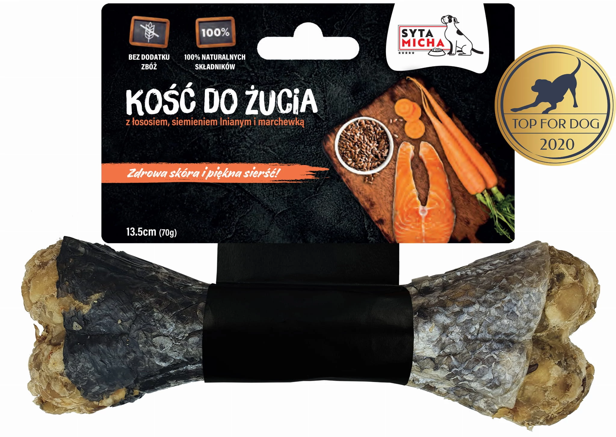 Syta Micha Funkcionális rágócsont kutyának a gyönyörű szőrért 13,5 cm
